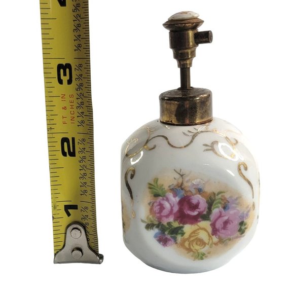 Vintage Wales Atomizer Perfume Bottle Floral Porcelain Japan - Picture 7 of 8